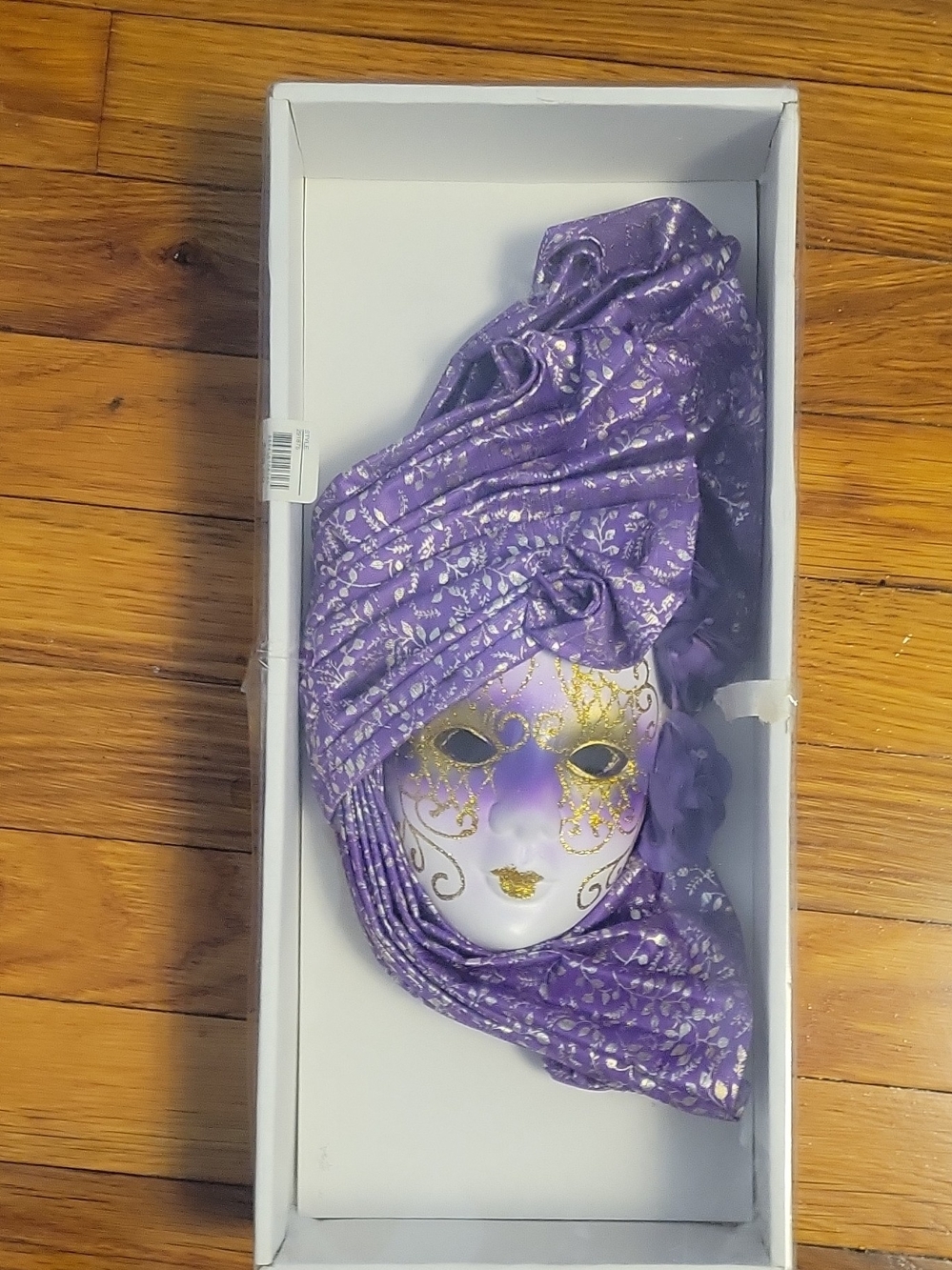 Purple Venetian Mask with Gold Accents